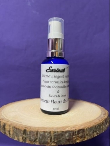 Crème peau normale mixte parfum fleur de Lotus